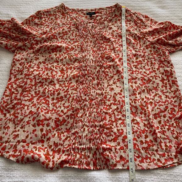 XL Talbots Multicolored Animal Print Long-Sleeve Blouse - Picture 6 of 7